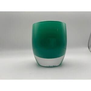 Glassybaby 'Believe' Seafoam Green Candle Holder Pre-Triskelion